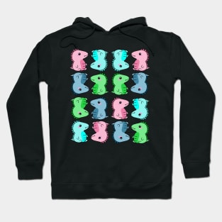 Pastel Baby Dinosaur Pattern for Dino Fans Hoodie